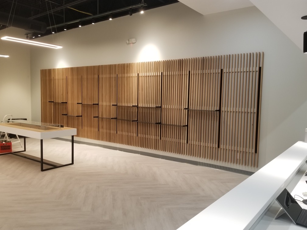Dispensary shelves built by GAB